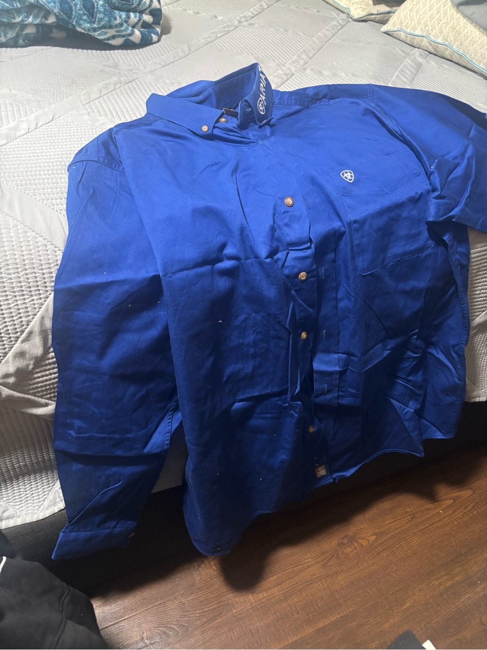 Ariat Men's Button-Down Shirt Jacket - Blue